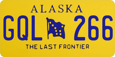 AK license plate GQL266
