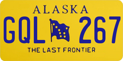 AK license plate GQL267