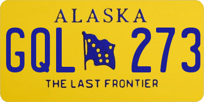 AK license plate GQL273