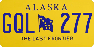 AK license plate GQL277