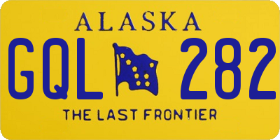 AK license plate GQL282