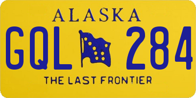 AK license plate GQL284