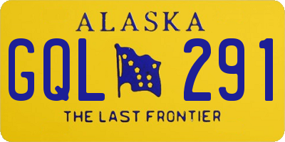 AK license plate GQL291