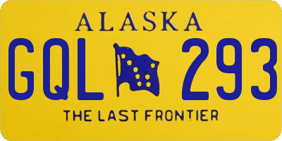 AK license plate GQL293