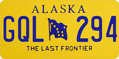 AK license plate GQL294