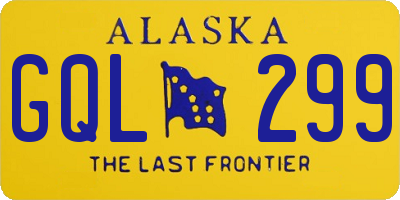 AK license plate GQL299