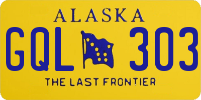 AK license plate GQL303
