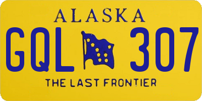 AK license plate GQL307