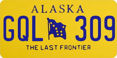 AK license plate GQL309