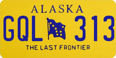 AK license plate GQL313