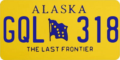 AK license plate GQL318