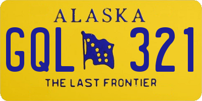 AK license plate GQL321