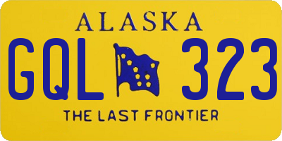 AK license plate GQL323
