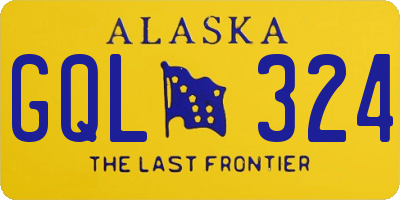 AK license plate GQL324