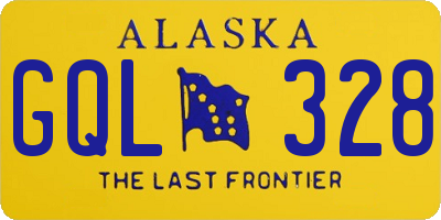 AK license plate GQL328