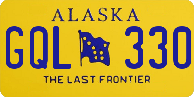 AK license plate GQL330