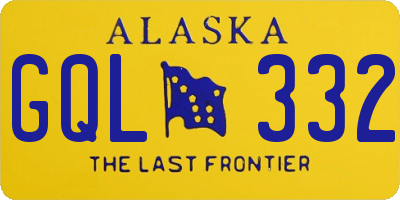 AK license plate GQL332