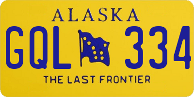 AK license plate GQL334