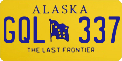 AK license plate GQL337
