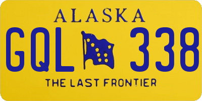 AK license plate GQL338