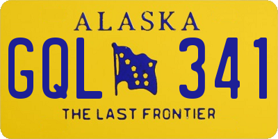 AK license plate GQL341