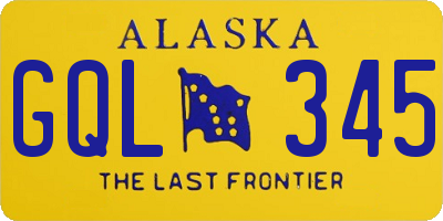 AK license plate GQL345