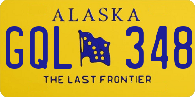 AK license plate GQL348