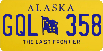 AK license plate GQL358