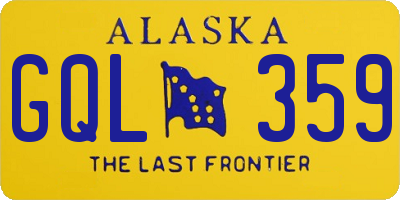 AK license plate GQL359