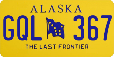 AK license plate GQL367