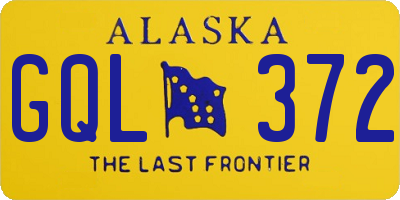 AK license plate GQL372