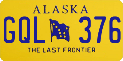 AK license plate GQL376