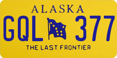 AK license plate GQL377
