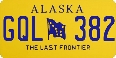 AK license plate GQL382
