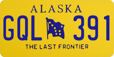 AK license plate GQL391