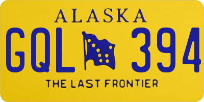 AK license plate GQL394