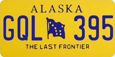 AK license plate GQL395