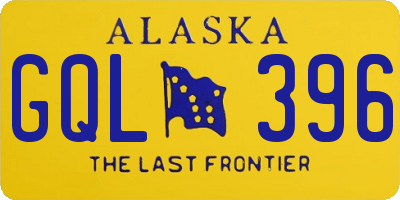 AK license plate GQL396