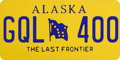 AK license plate GQL400