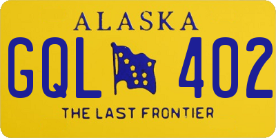 AK license plate GQL402