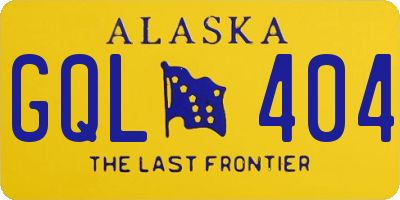 AK license plate GQL404