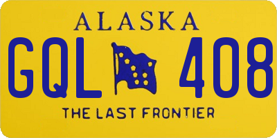 AK license plate GQL408