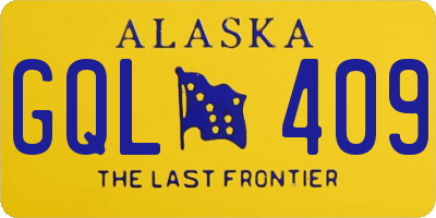 AK license plate GQL409