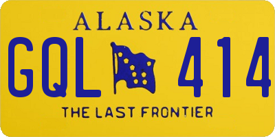 AK license plate GQL414