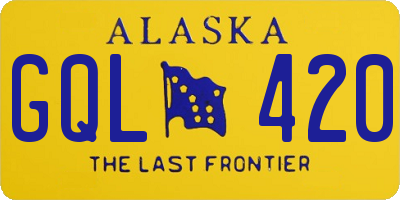AK license plate GQL420