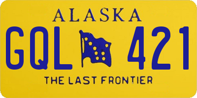 AK license plate GQL421