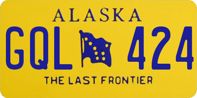 AK license plate GQL424