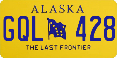 AK license plate GQL428