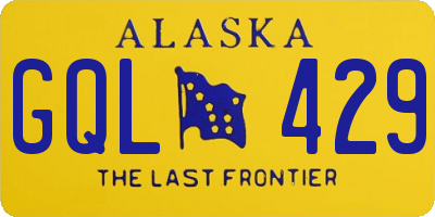 AK license plate GQL429
