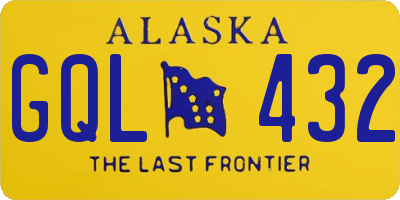 AK license plate GQL432